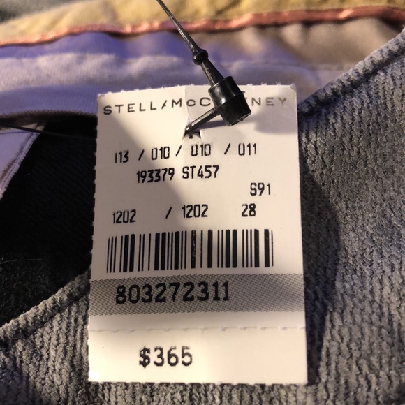033 Stella McCartney Grey Wash Skinny Zip Jeans Size 28 TALL-MADE IN ITALY- NWT - Picture 10 of 12